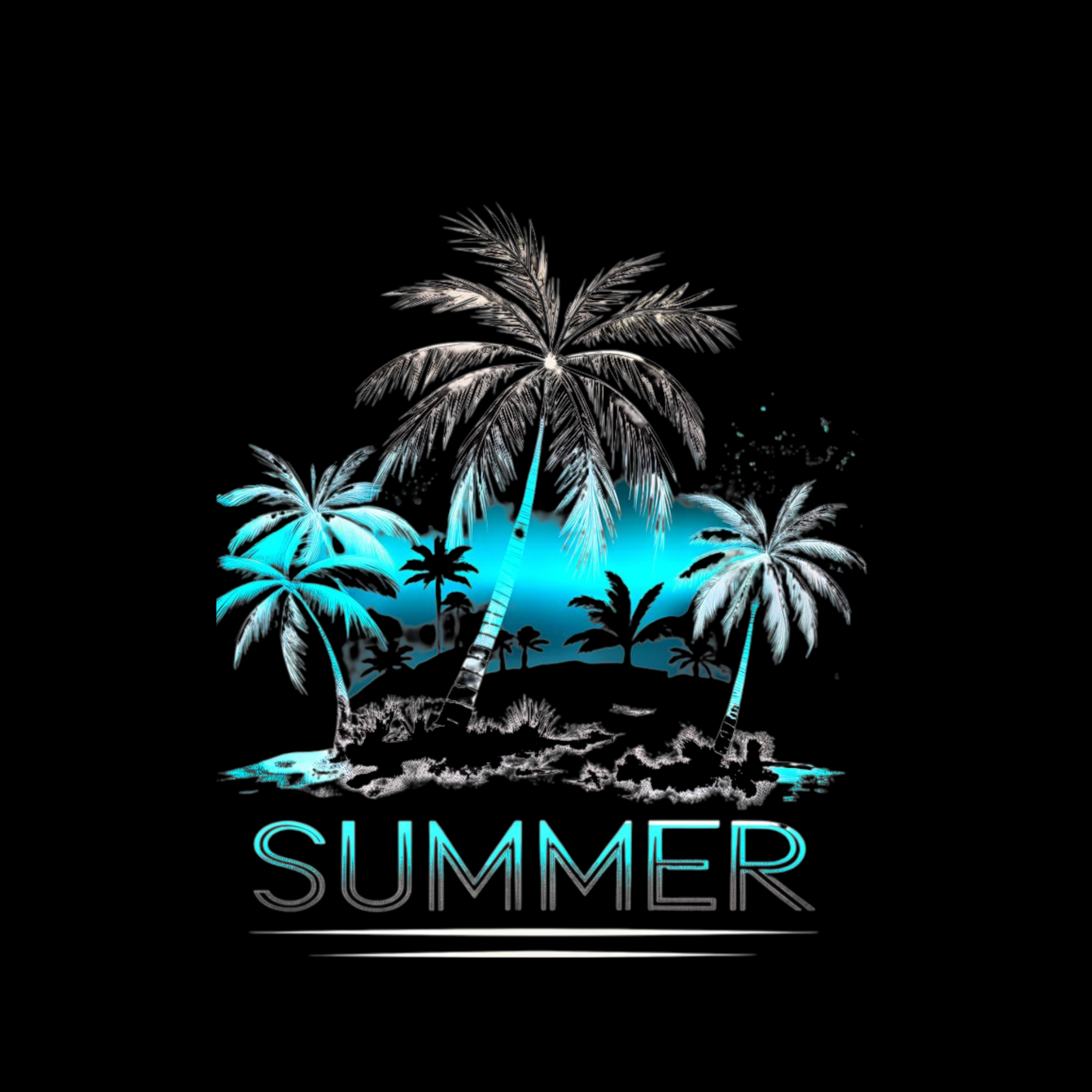 EBISTEEN - Summer Vibe Graphic Tee - Black